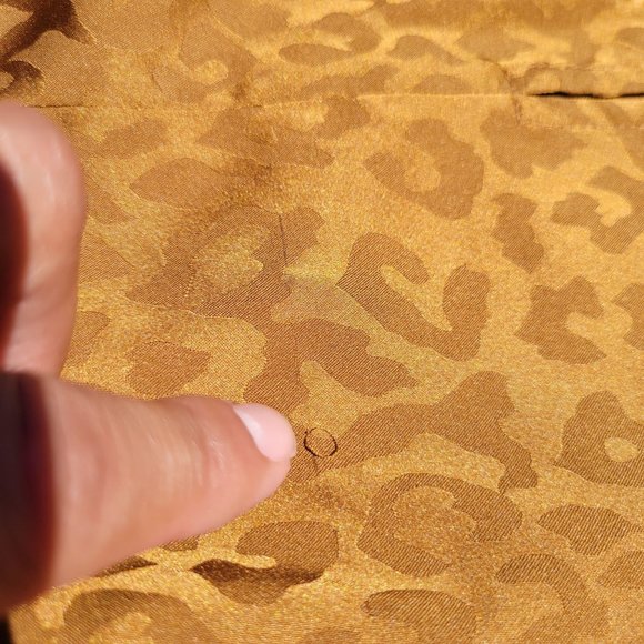 Forever21 Womans Bronze Leopard Print Spaghetti Strap Satin Dress Mini Medium - Picture 9 of 11